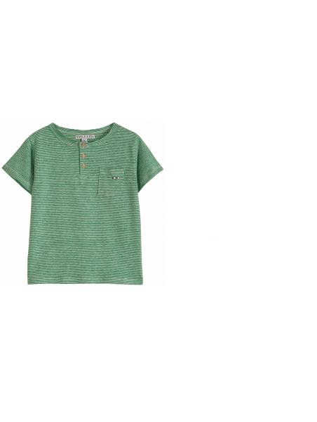 T-shirt rayures vert - Emile & Ida - 10 ans