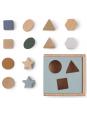 Cube à formes en bois Mark | Géométrie – Bleu multi mix