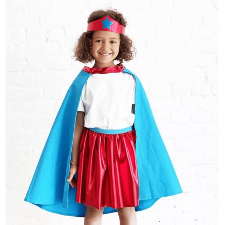 Super kit de supergirl bleu et rouge
