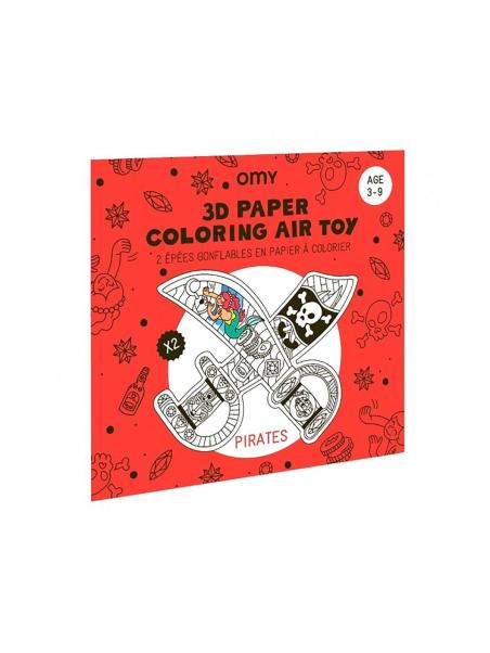 Pirates - 3D Paper coloring air toy