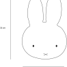 Tête décorative murale Miffy Wild & Soft en peluche douce pour chambre d’enfant