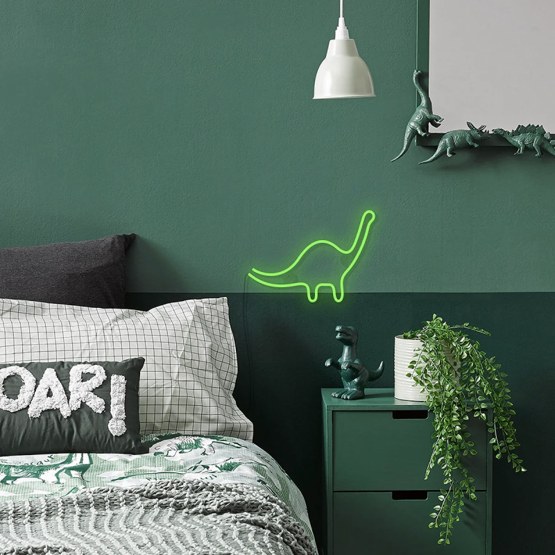Lampe Néon LED Dino Ginga en forme de dinosaure