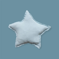 Coussin étoile Amande -...