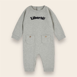 Combinaison coton bio "Liberté" de face