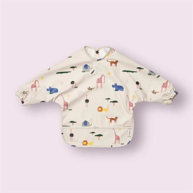 Bavoir à manches longues - Safari Sandy Mix