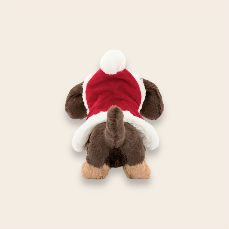 Peluche Otto le chien saucisse de Noël