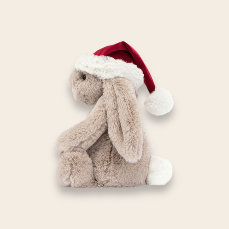 Peluche Bashful lapin de Noël
