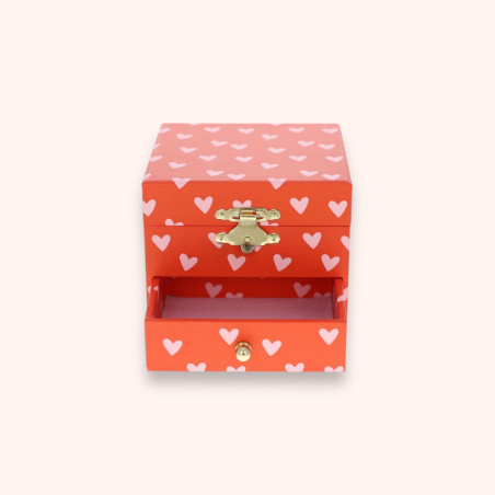Boîte à bijoux à tiroirs cœu