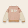 Sweat coton bio team tricolore poudre Sweat coton bio team tricolore poudre