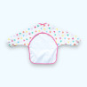 Bavoir tablier manches longues cœurs multicolores Bavoir tablier manches longues cœurs multicolores