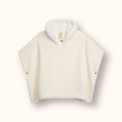 poncho beige et intérieur blanc