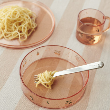 Set de table en Tritan imprimé Siva Peach Liewood pour repas enfants