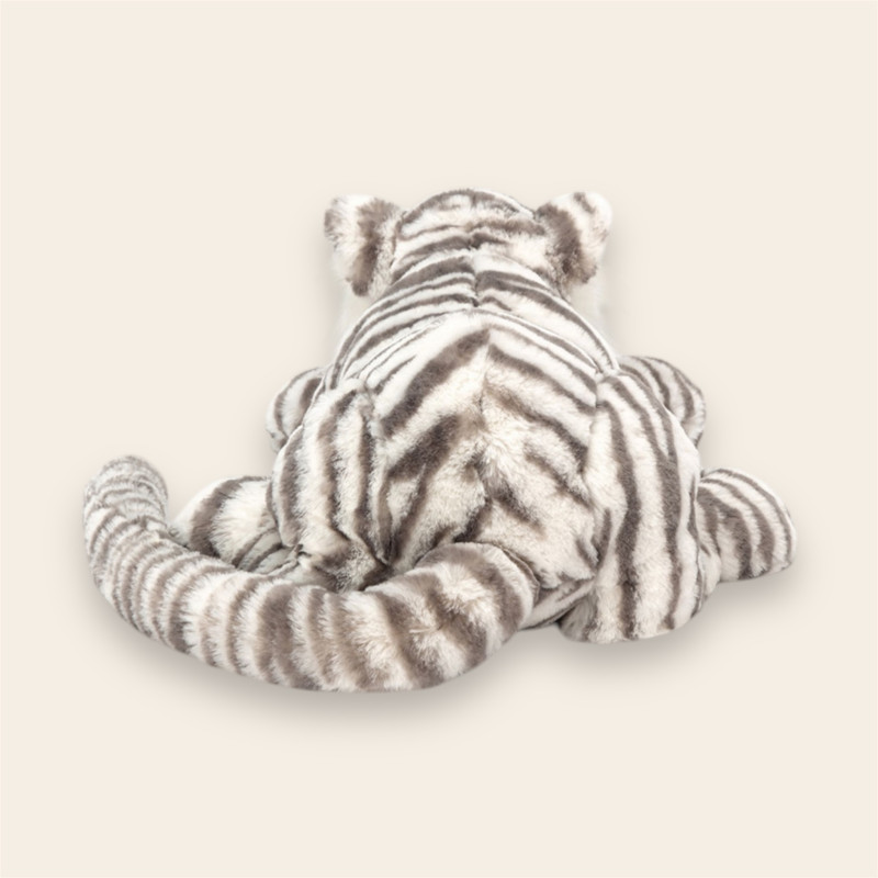 Peluche Sacha le tigre des neiges de dos
