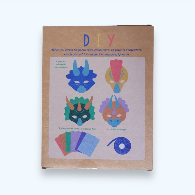Kit 4 masques dinosaures Do It Yourself