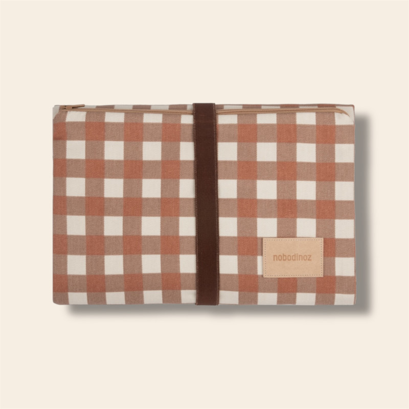 Tapis à langer Hyde Park imperméable Terracota