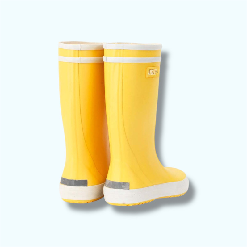 Bottes pour enfant Lolly Pop 2 - Jaune/Blanc de dos