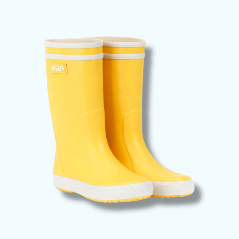 Bottes pour enfant Lolly Pop 2 - Jaune/Blanc de face