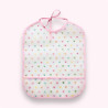 Bavoir transparent imperméable rose cœurs multicolores Bavoir transparent imperméable rose cœurs multicolores