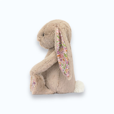 Peluche lapin Blossom Beige Petal de côté