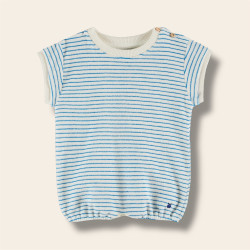 Combibloomer éponge rayures azur