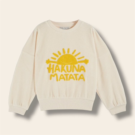 Sweat éponge Hakuna Matata crème (2 à 6 ans) Sweat éponge Hakuna Matata crème (2 à 6 ans)