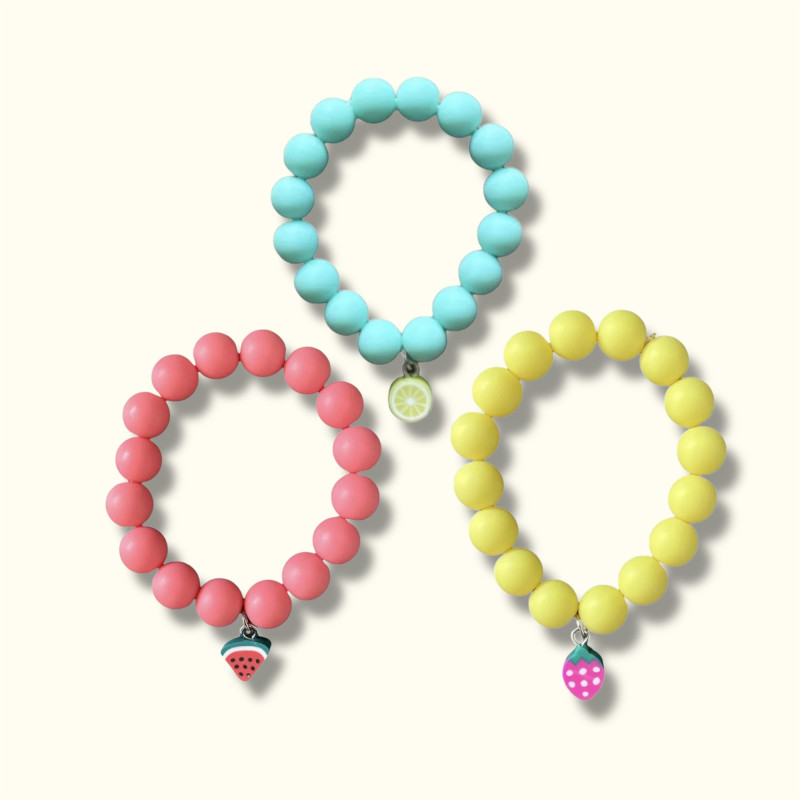 Bracelet perles fruits