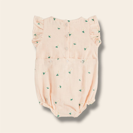 Combibloomer brodé à fleurs rose pastel de dos Combibloomer brodé à fleurs rose pastel de dos