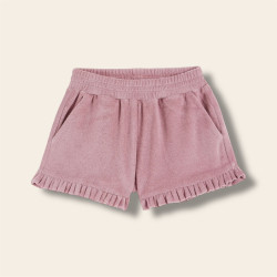 Short éponge volanté lilas