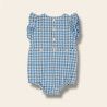 Combibloomer brodé vichy bleu de dos Combibloomer brodé vichy bleu de dos