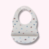 Bavoir en silicone bateaux blanc Bavoir en silicone bateaux blanc