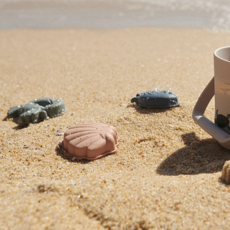 les moules dans le sable