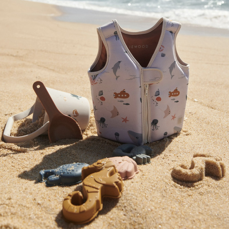 moules dans le sable