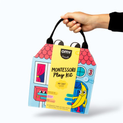 Kit éducatif en forme de maison avec hanse de sac