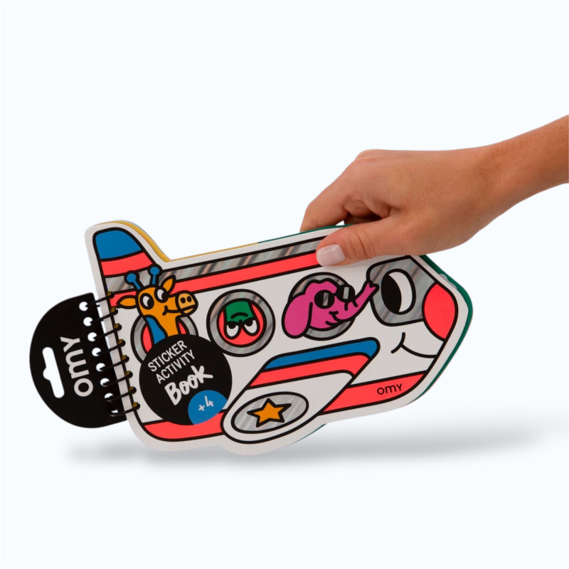 Carnet d’activités stickers Vroom OMY pour enfants