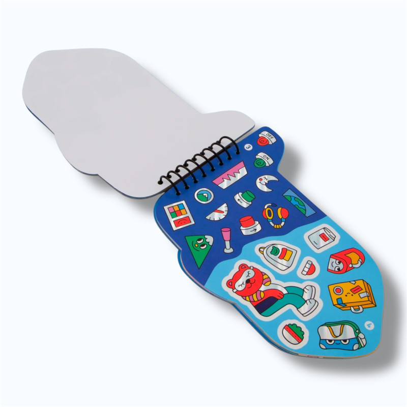 Carnet d’activités stickers Vroom OMY pour enfants