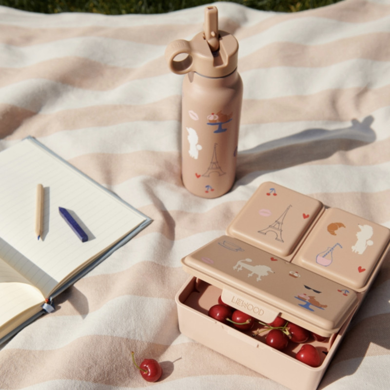 Gourde Falk 350 ml Paris Liewood isotherme enfant décor paris enfantin