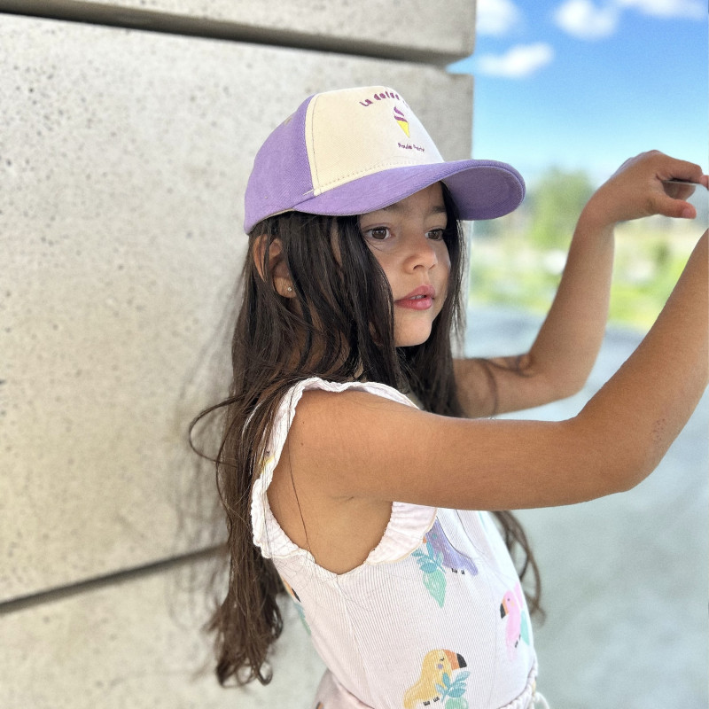 Casquette enfant Dolce Vita Poule Party rétro colorée en coton et mesh