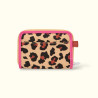 porte-monnaie motif léopard pochette au dos