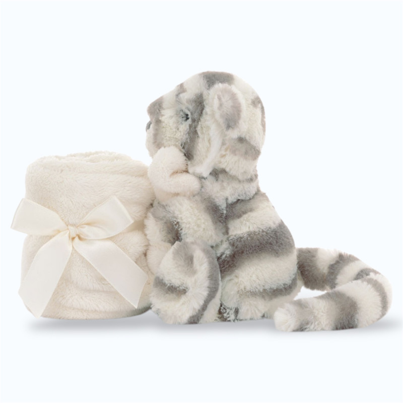 Doudou plat tigre Bashful "Snow"