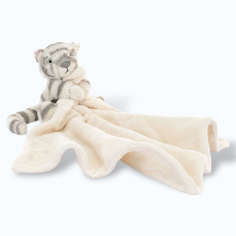 Doudou plat tigre Bashful "Snow"