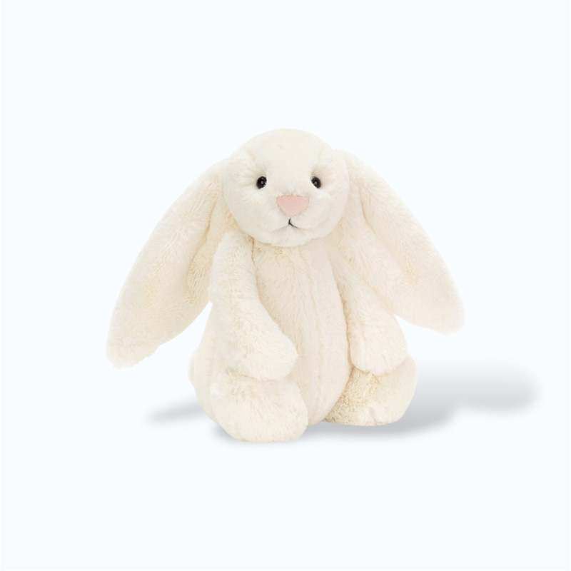 Peluche lapin crème, oreilles tombantes