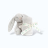 Doudou plat lapin gris Doudou plat lapin gris