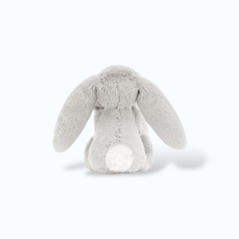 Doudou plat lapin gris