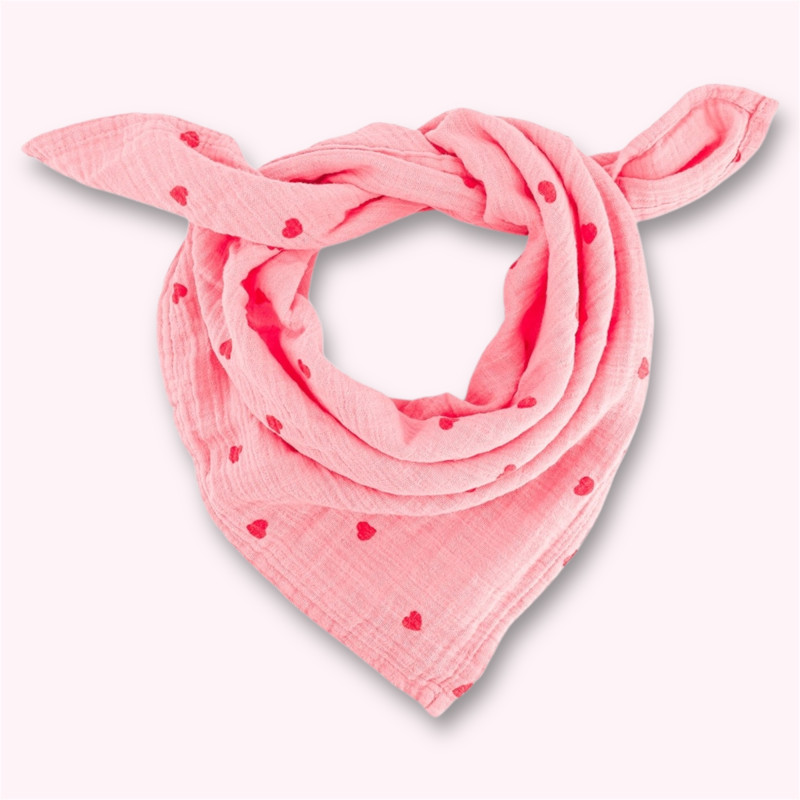 Lange bébé motif rose et coeur rose