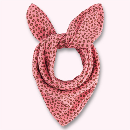 Lange enfant à motif léopard rose Lange enfant à motif léopard rose