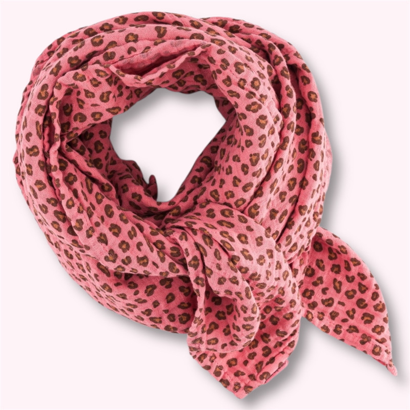Lange enfant à motif léopard rose