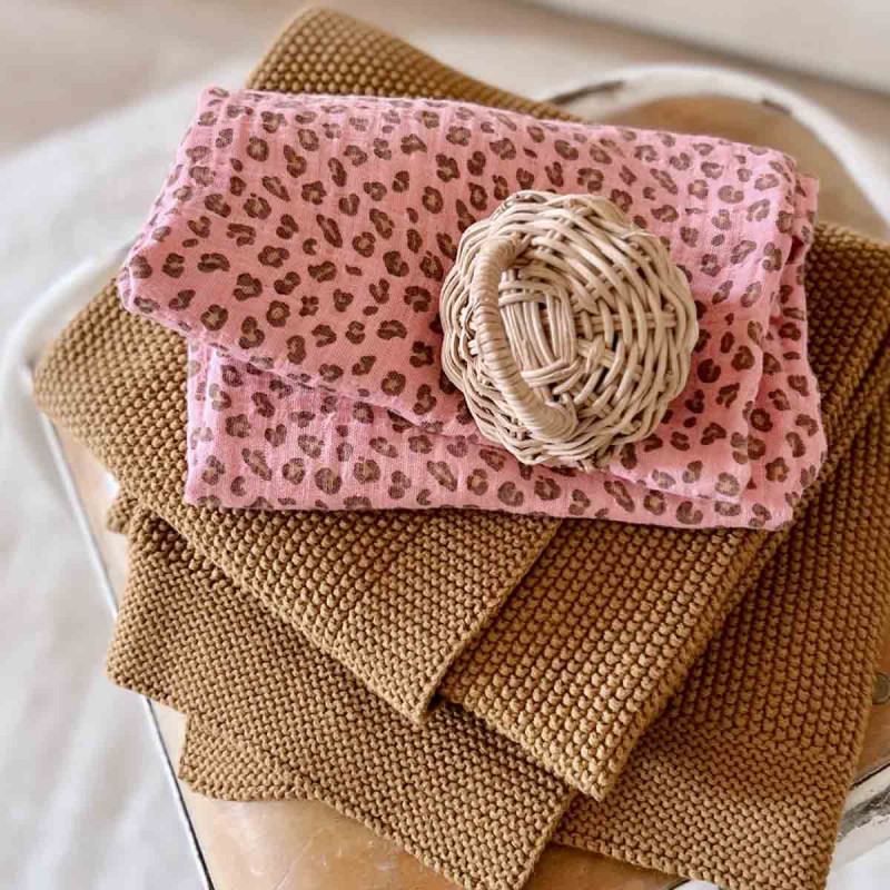 Lange enfant à motif léopard rose