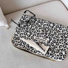 Housse d'ordinateur motif léopard noir et blanc Housse d'ordinateur motif léopard noir et blanc