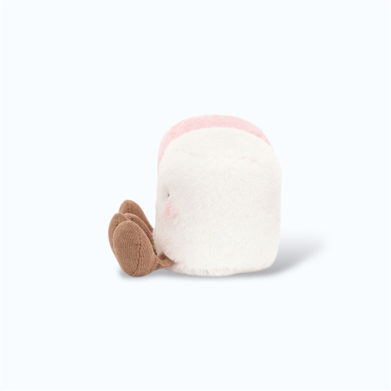 Duo de peluches Marshmallows rose et blanc