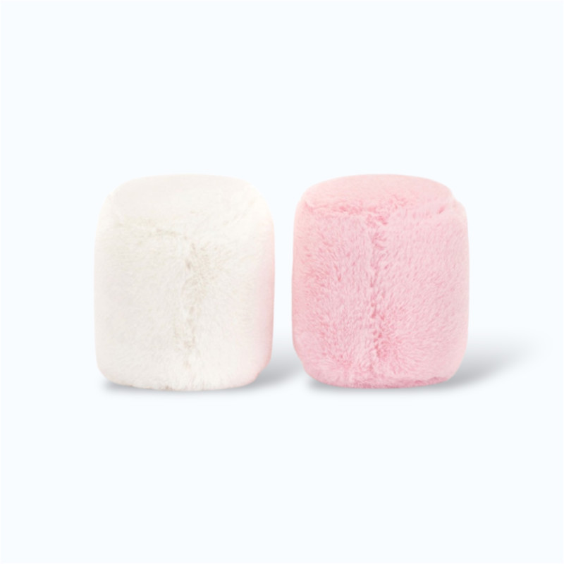 Duo de peluches Marshmallows rose et blanc